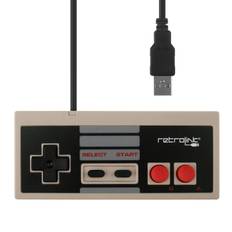 Retro 'Nes' kontroll med 4 knappar och dpad för PC USB