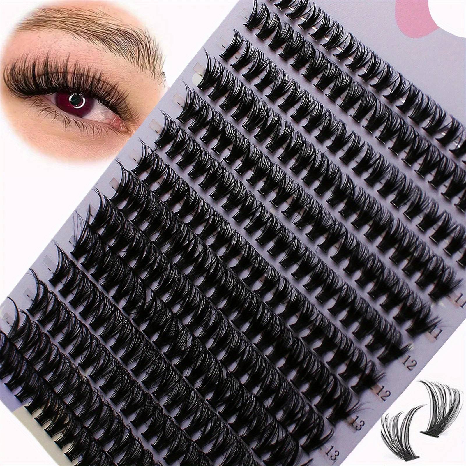 TEMU 14 Of 280 Clusters, 40d Mix, 9-16mm Cluster Lash Extensions For Thick Look, Featuring 3d Strip Individual Lashes