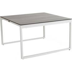 Brafab Talance Coffee Table 80x80cm H45 White / Dark Grey - Udendørs sofaborde Aluminium Hvid - 4706+4953W