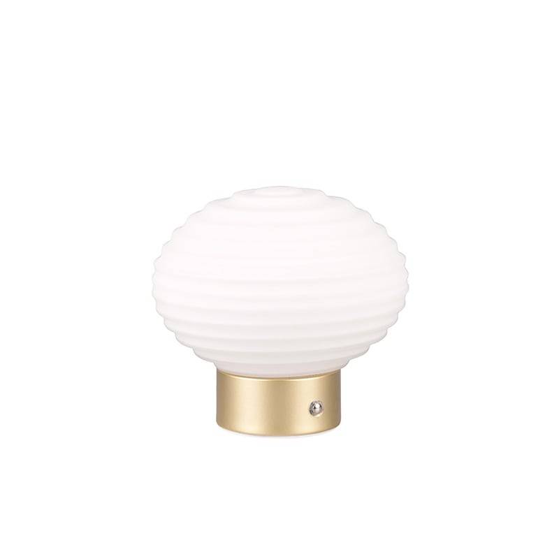 Trio Lighting Earl portabel bordslampa mässing/vit