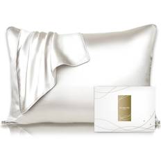 SEAWIND Silk Pillow Silk on One 22 Shiny Hair 43cm x Cover, 100% Side, Washable, Momme, (White, 63cm) vit