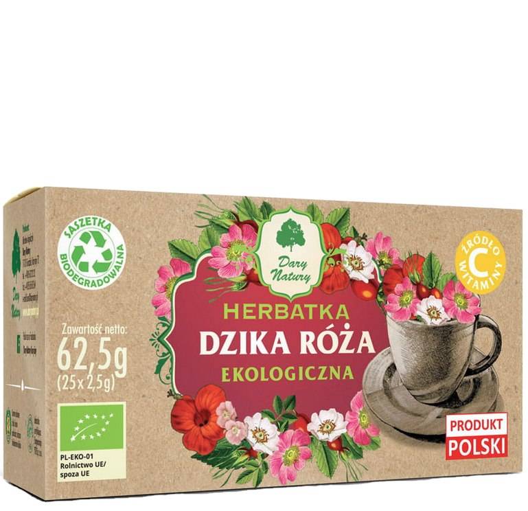 Dary Natury - Wild Rose Tea Bags Organic 25*2.5g - Tea Bags - 25x2.5g