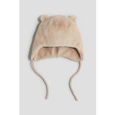 Baby - Beige Fleecefodrad mössa med öronlappar - Size: 74/80 (6-12M) - H&M (74/80 (6-12M))