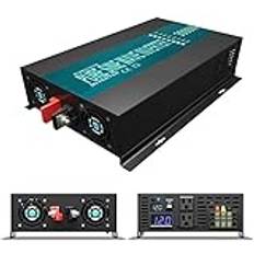 Power Inverter Pure Sine Wave Inverter 3000W 24V DC till AC Solpanel Inverter Power Bank Generator Converter 12V/36V/48V Ultrahög konverteringseffektivitet(12V)