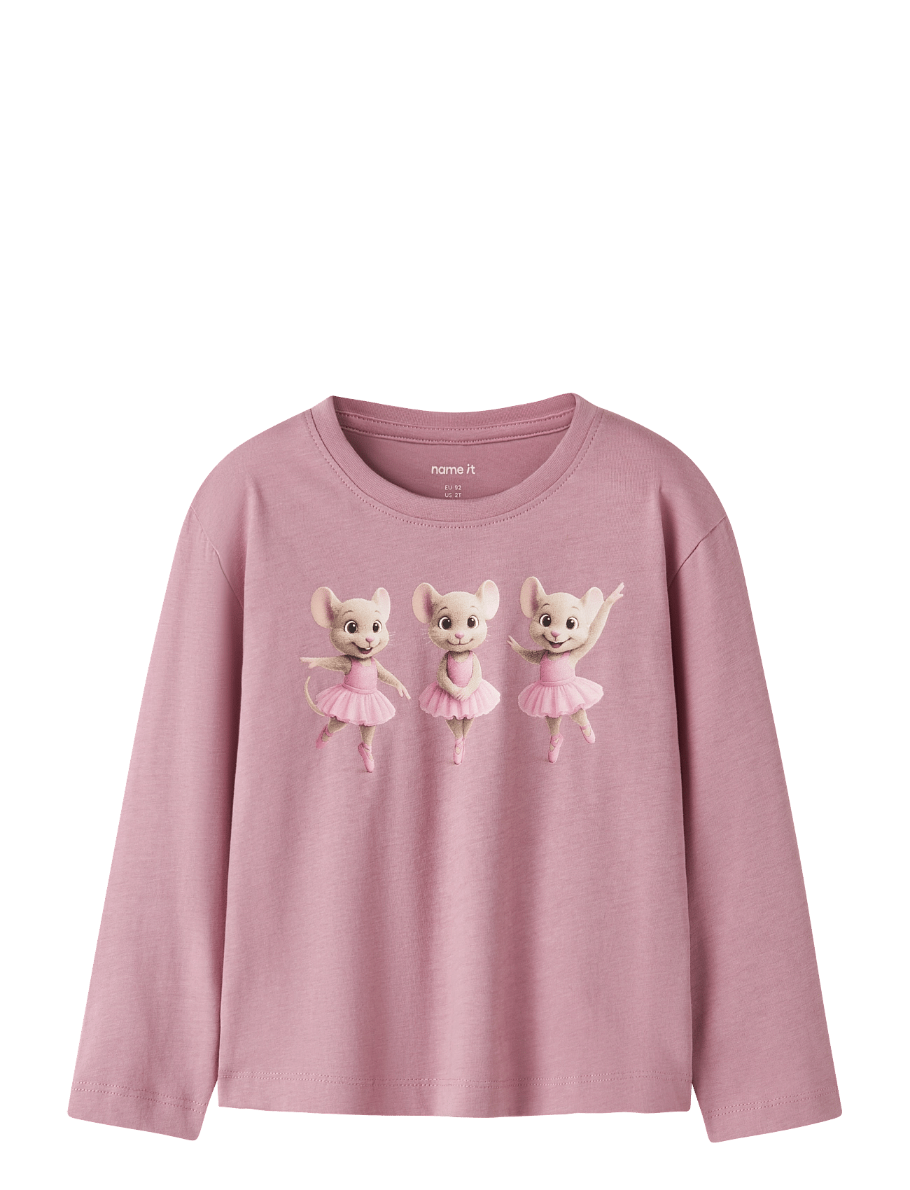 name it Nmfvotea Ls Nreg Top - Pink - 116