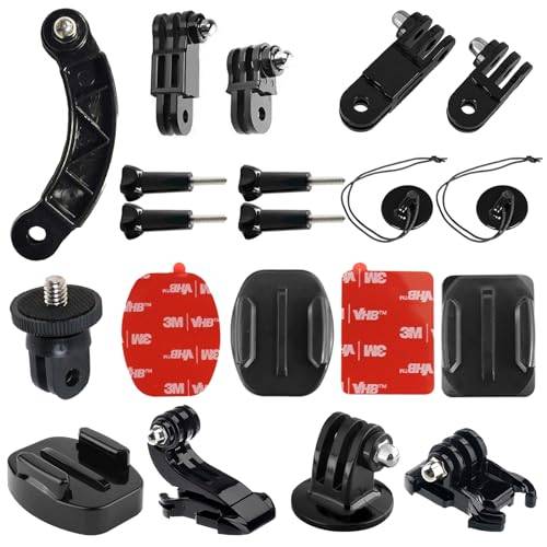 Higatful grundläggande adapter greppväska tillbehör kit för GoPro Hero 12 11 10 9 8 7 6 5 Blcak Max Insta360 X3 och DJI OSMO Action 2 3 4