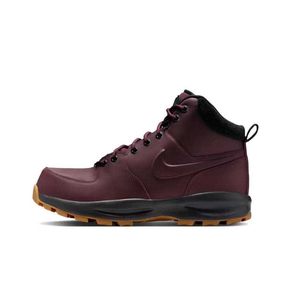 Nike Manoa Läder Vinröd Crush Unisex Kängor Röd Svart Gummisula Mediumbrun HF7095-600 cm