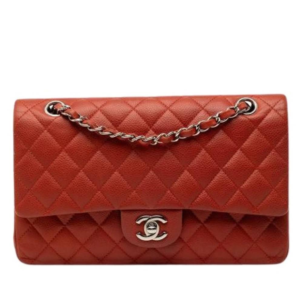 Chanel Vintage Pre-owned Classic Flap Skuldertaske - Vintage - Dame - Rød - ONE SIZE - Uld