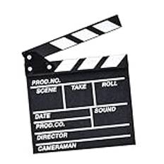 AOKWAWALIY 1 st regissörbräda film klädtavla fotorekvisita filmregissörer Clapboard Utv skjutande Clapboard film skifferbräda scen action Clapboard film klappapper trä gammaldags tillbehör