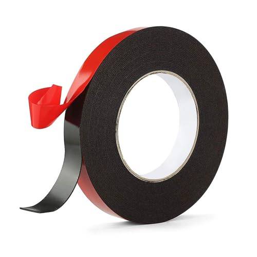Omnikryp Dubbelsidig självhäftande tejp, extra stark dubbelhäftande tejp, 10 mm x 10 m, permanenta applikationer för LED-belysningsremsor, hem- och kontorsdekoration