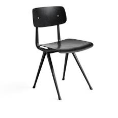 HAY - Result Chair Black / Black Water Based Lacq Oak - Matstolar - Friso Kramer,Wim Rietveld - Svart - Metall/Trä