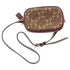Coach Pre-owned, Vintage , Dame, Rød, ONE SIZE, Læder, Pre-owned Coach Signature Jacquard Bæltetaske