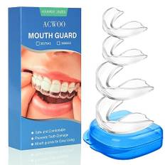 ACWOO munskydd för att slipa tänder och knyta ihop, 4-pack Sleep Mouth Guard Dental Night Guards, Återanvändbara munskydd som slipar tänder för att förhindra bruxism (B)