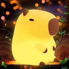 Capybara Night Lights, Capybara LED Lights, Capybara Light USB Uppladdningsbart, Baby Night Lights för barnkammare, Silikon sänglampa för barn/barn för sovrum, vardagsrum och säng (B)