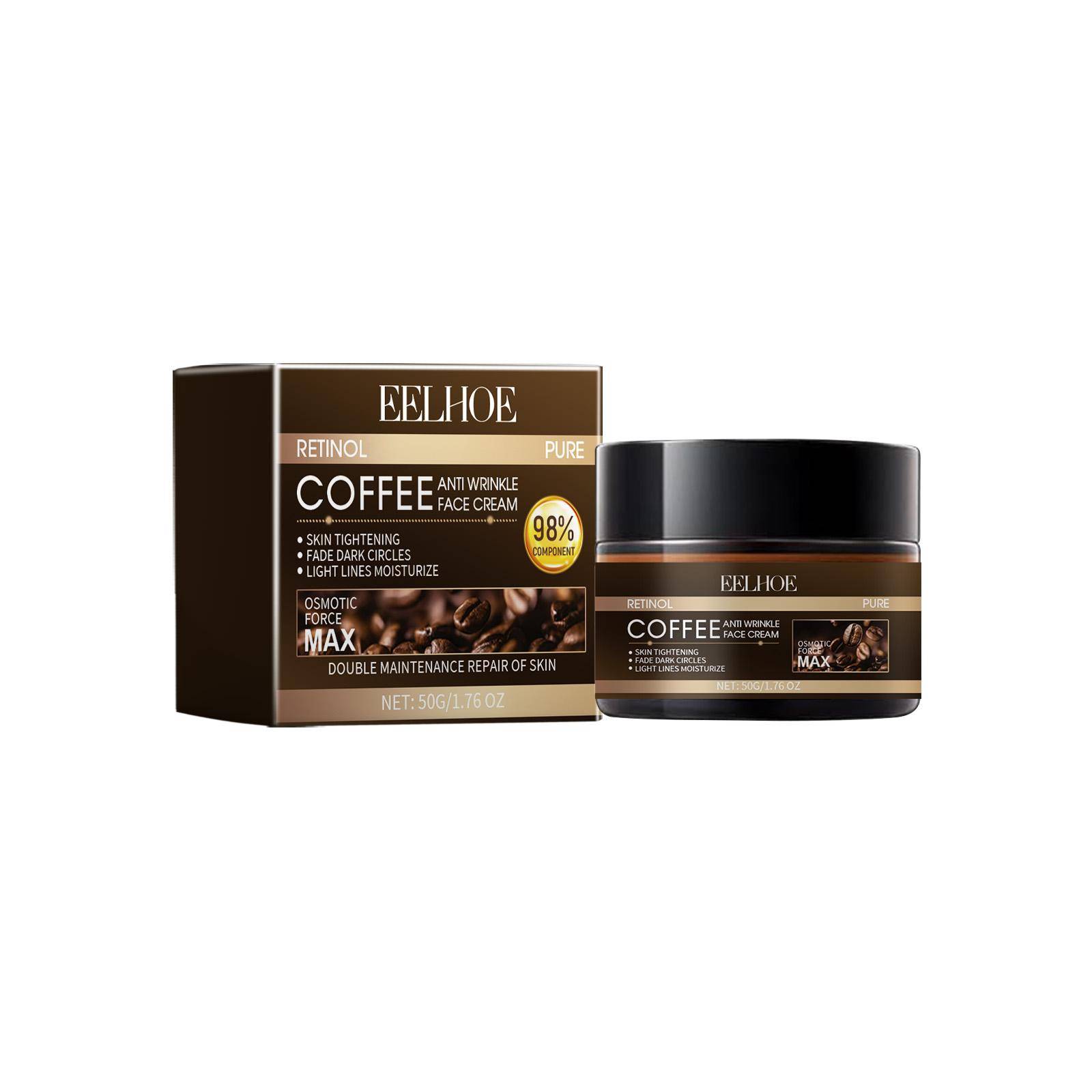 Eelhoe Retinol Coffee Cream Repair Skin Repair Reduce Wrinkles Soft Moisturizing Moisturizing Delicate Skin Cream
