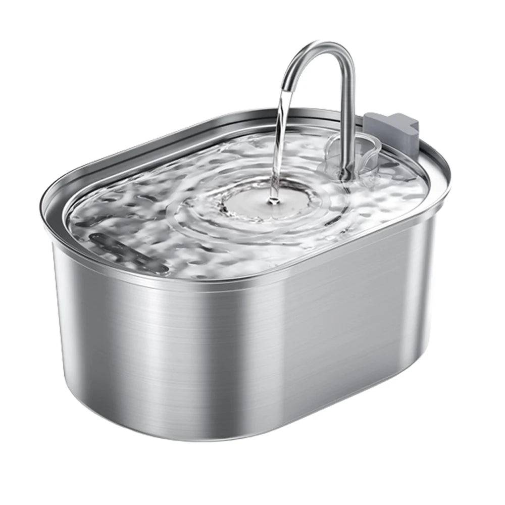 3.2L Stainless Steel Pet Water Fountain — Automatic Cat & Dog Water Dispenser - Only Pet Water