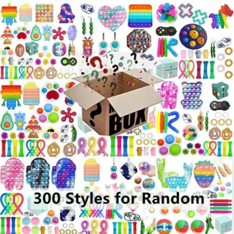 6-50pcs Random Fidget Toys Mystery Gifts Pack Surprise Box 300 Different Fidget Set Antistress Relief Toys for adult