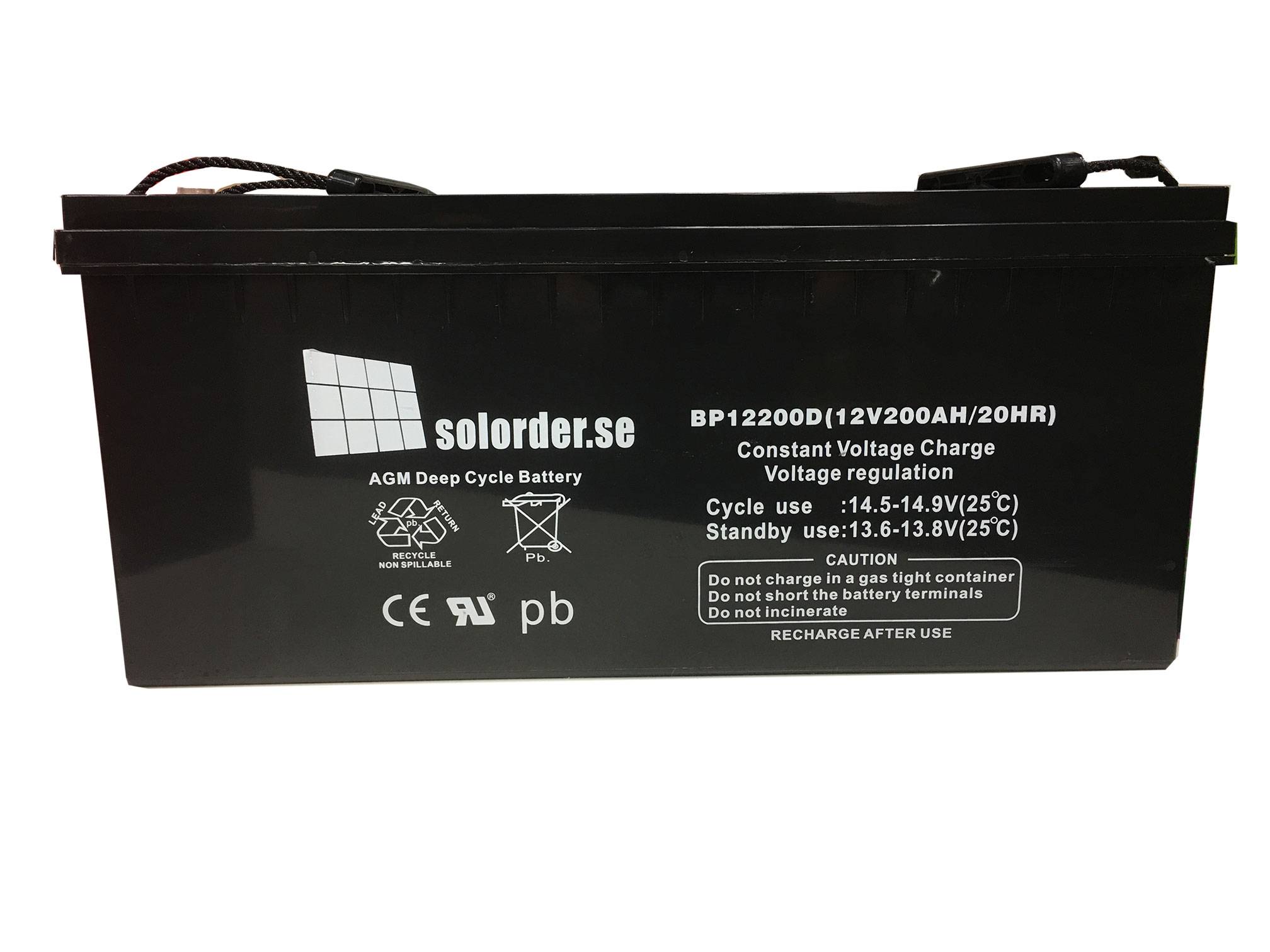 Solorderbatteri AGM 200Ah
