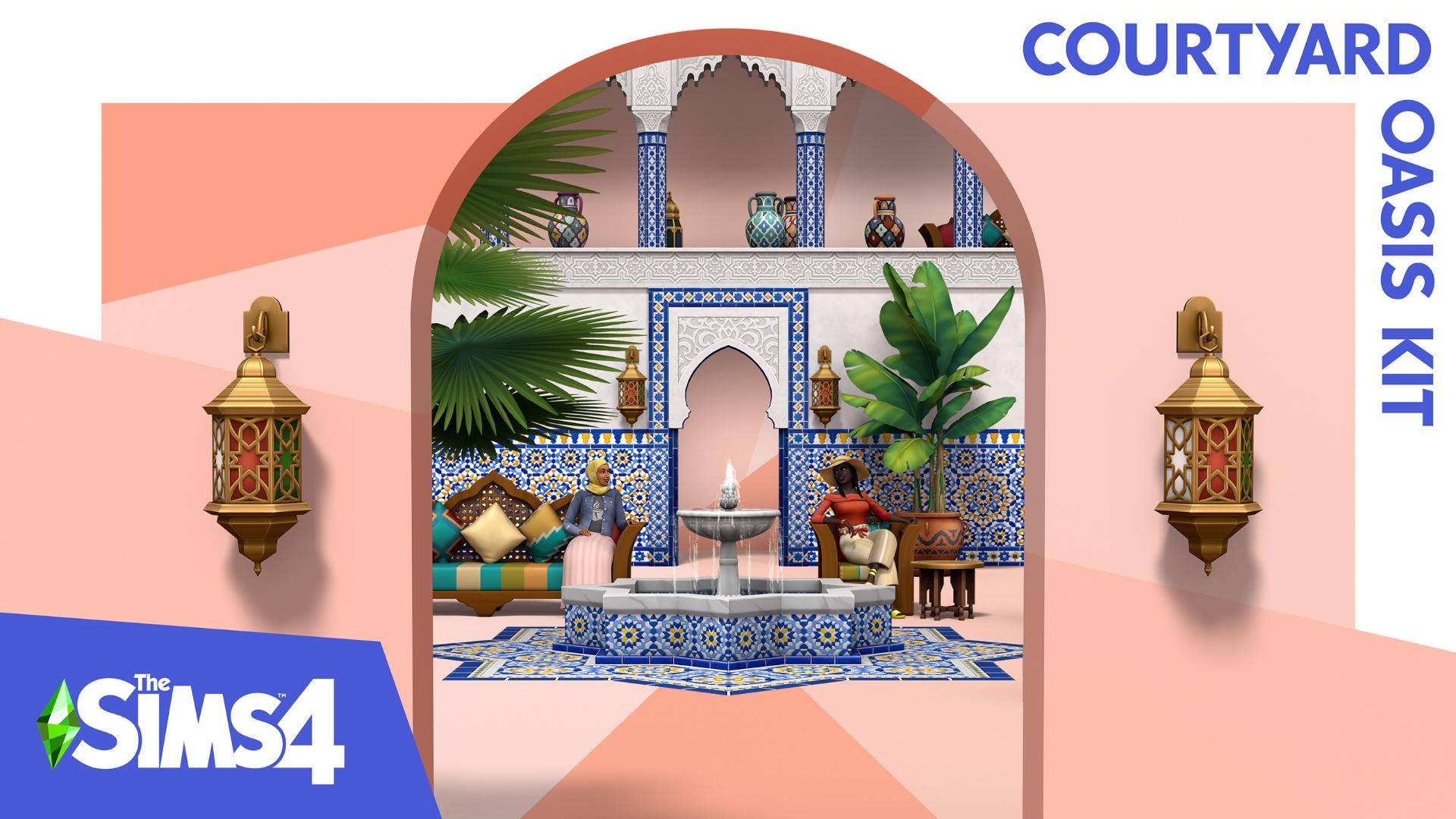 The Sims 4 - Courtyard Oasis Kit DLC Origin (EA App / PC) – EA Origin / Region free