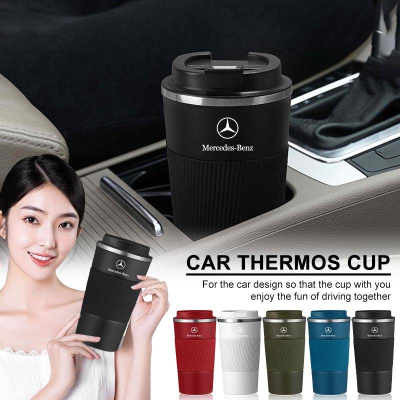 Stainless Steel Coffee Thermos Mug Car Vacuum Flask Travel Thermal Cup for Mercedes Benz AMG W177 C257 C218 X253 W176 X166 X167