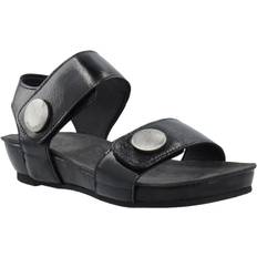 Cashott Casava Button Sandal Patent Kvinde Black Flade Sandaler Str 37 - hos Magasin