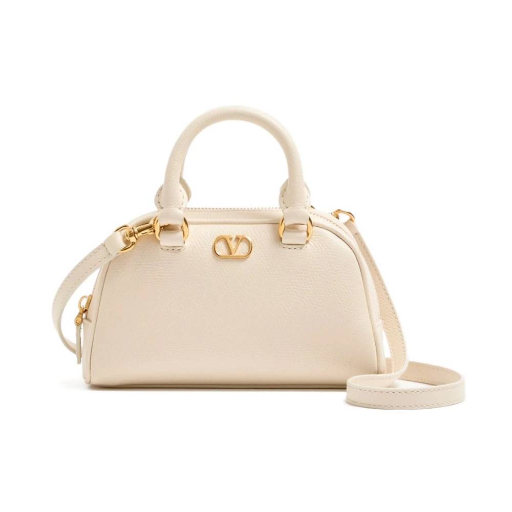 Valentino Garavani VLogo Mini Læder Håndtaske - Tasker - Dame - Hvid - ONE SIZE - Læder