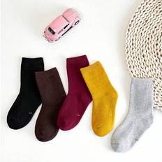 5 par/förpackning tjocka varma ullstrumpor, termosockor för barn, lämpliga för 3-6 år, unisex babystrumpor - Multifärgad (4-6Y)