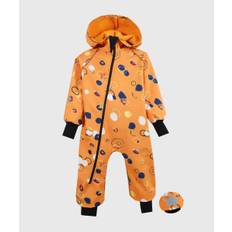Waterproof Softshell Overall Comfy Circle Drawings Yellow Jumpsuit