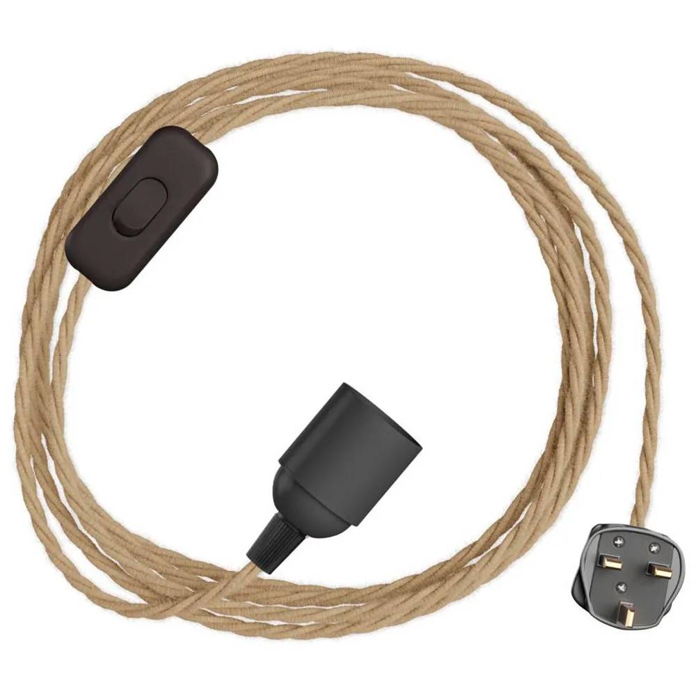 Creative Cables Snakebis Twisted E27 Lampeholder Med Ledning