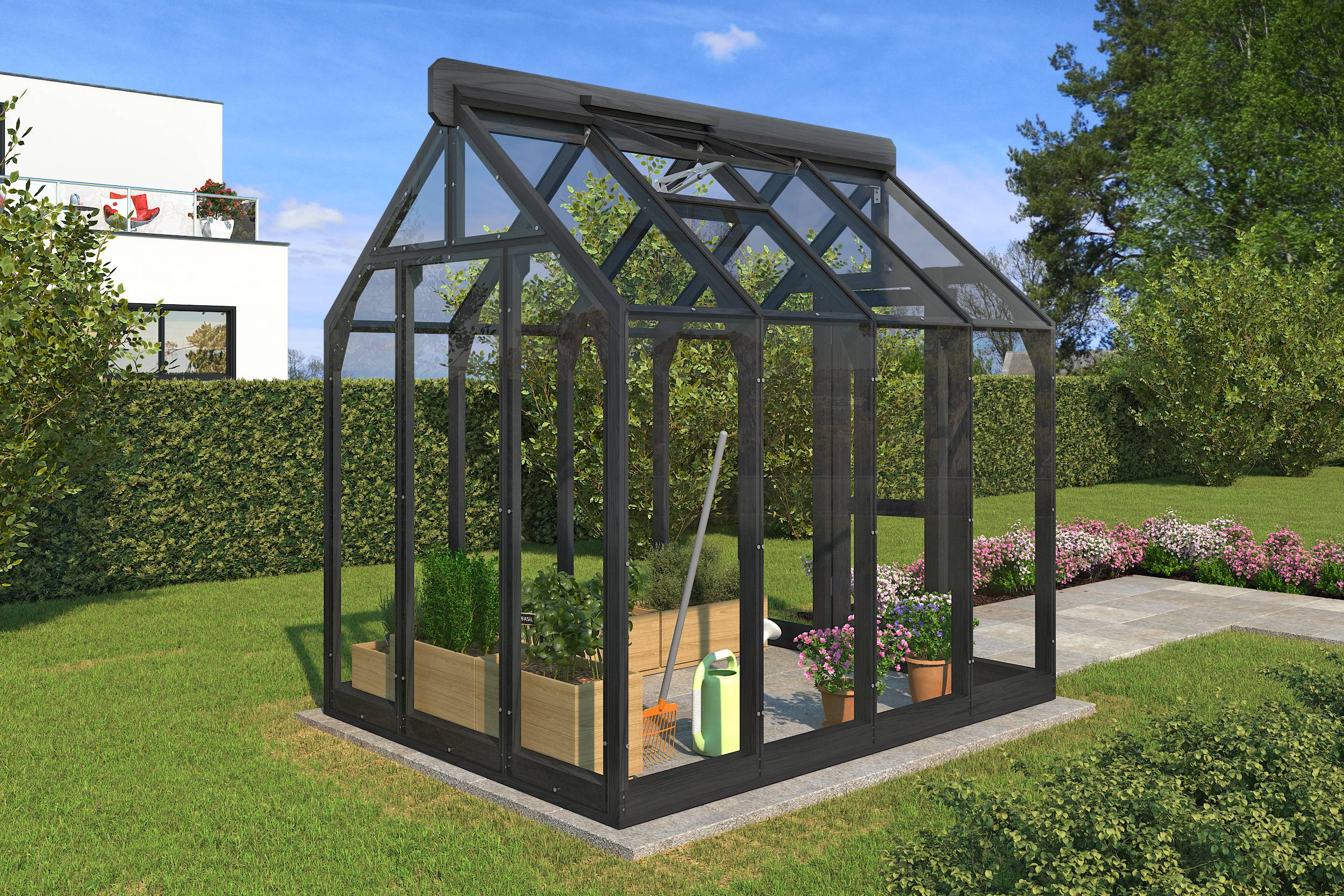 Mini Träväxthus Lähe 6,3 m² Värmebehandlat trä