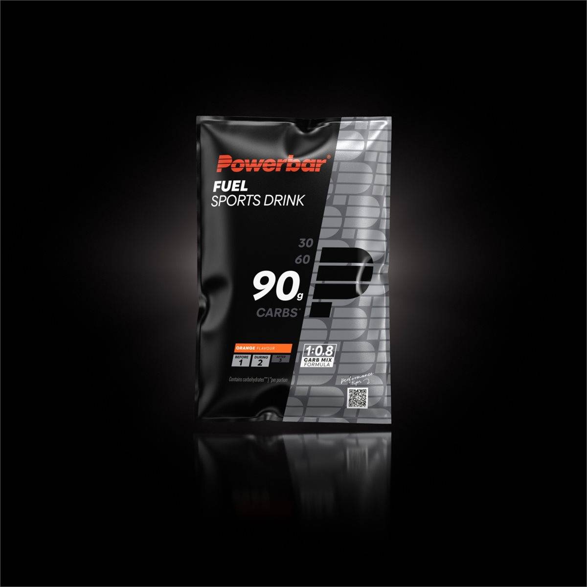 Sportsdrik PowerBar Black Line Fuel 90 sports drink orange.