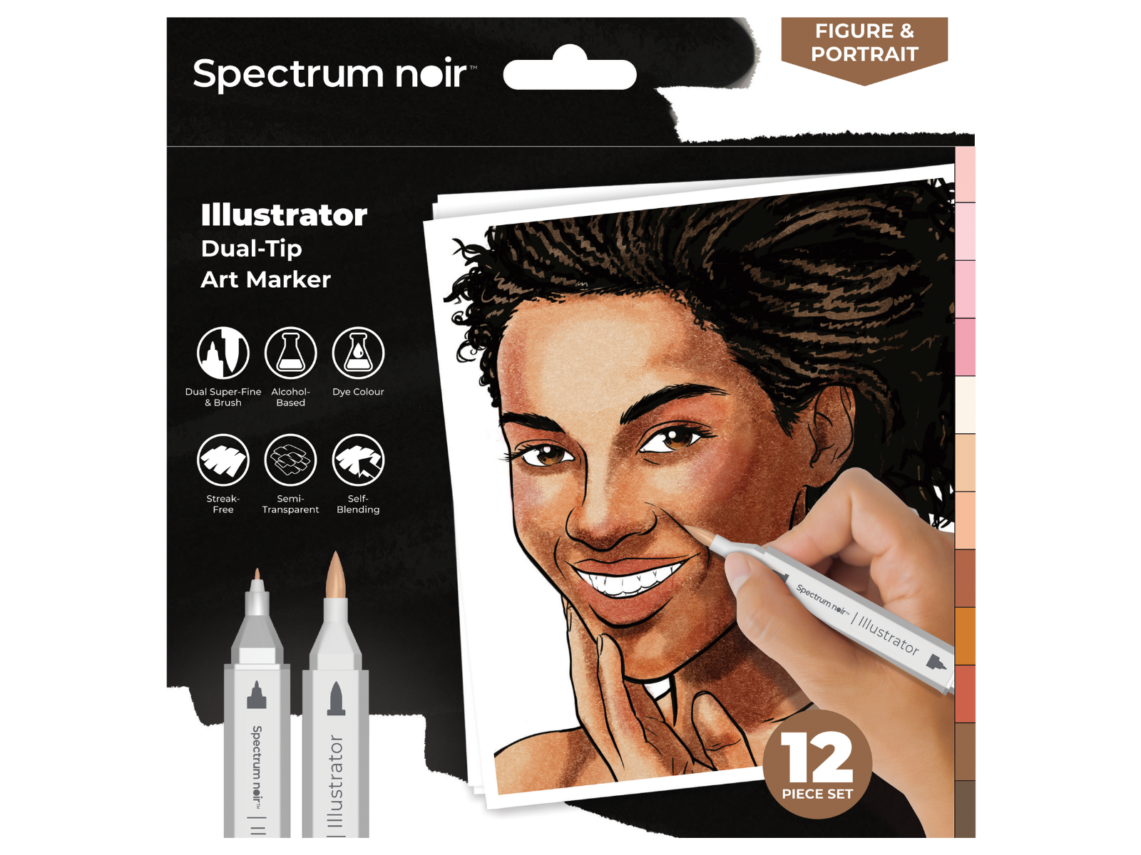 Spectrum Noir-Illustrator 12pc-Figure & Portrait