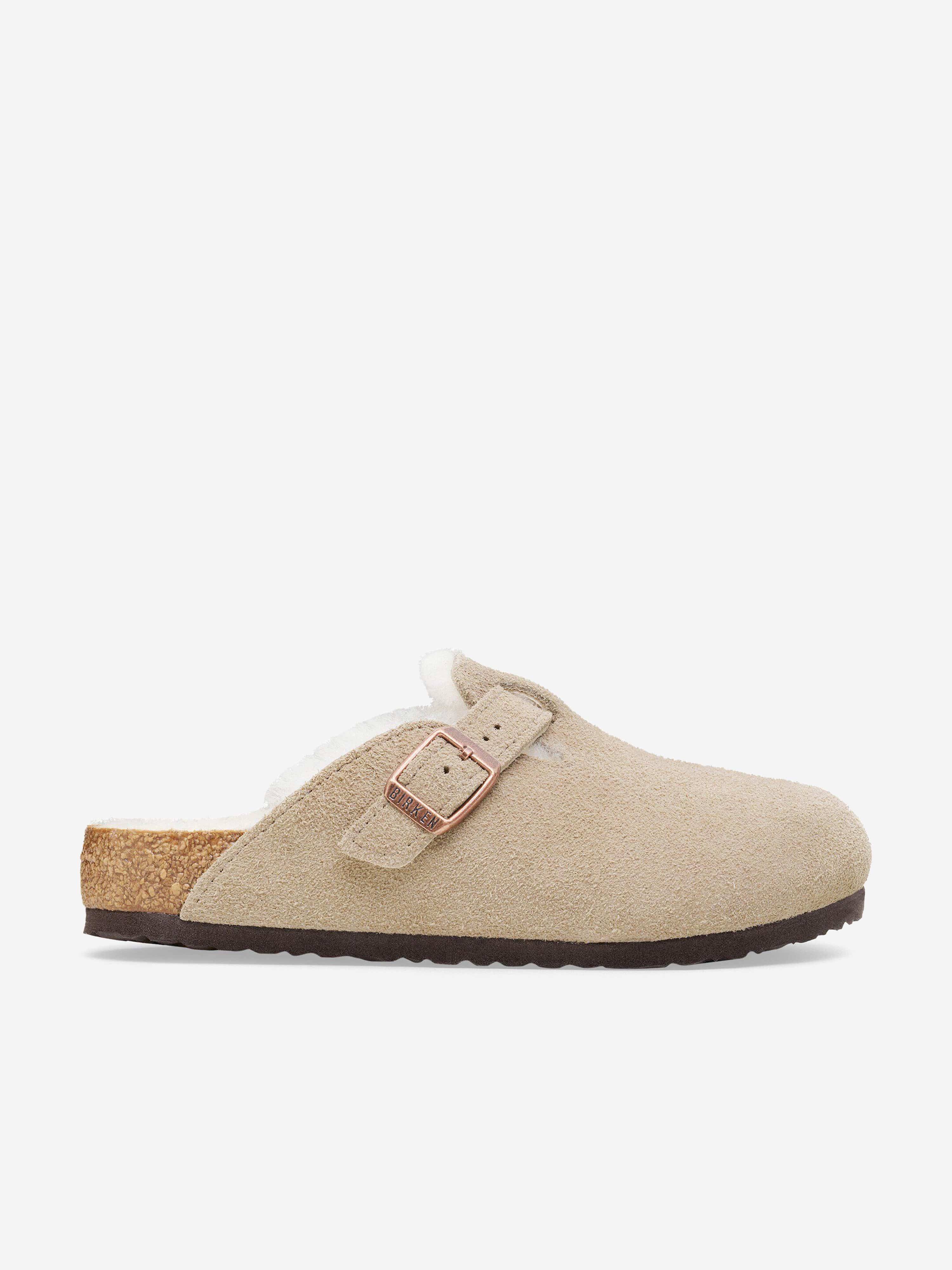 BIRKENSTOCK Kids Boston Shearling Clogs in Beige - Beige / EU 37 UK 4