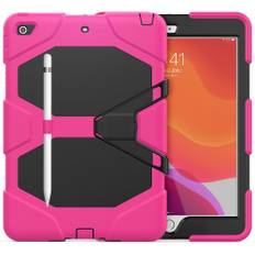 iPad 10.2 (2019/2020/2021) Shockproof Hybrid cover med Kickstand - Rosa