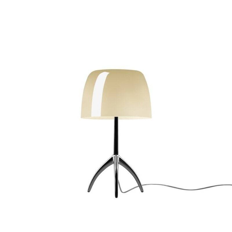 Foscarini Lumiere piccola bordslampa med dimmer svart krom/varmvit