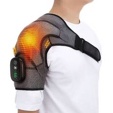 Opvarmningsmassage Apparat Infrarød Terapi Vibration Elektrisk Skulder Massager Wrap Bælte Til Nakke Ryg Krop Gigt Smertelindring black