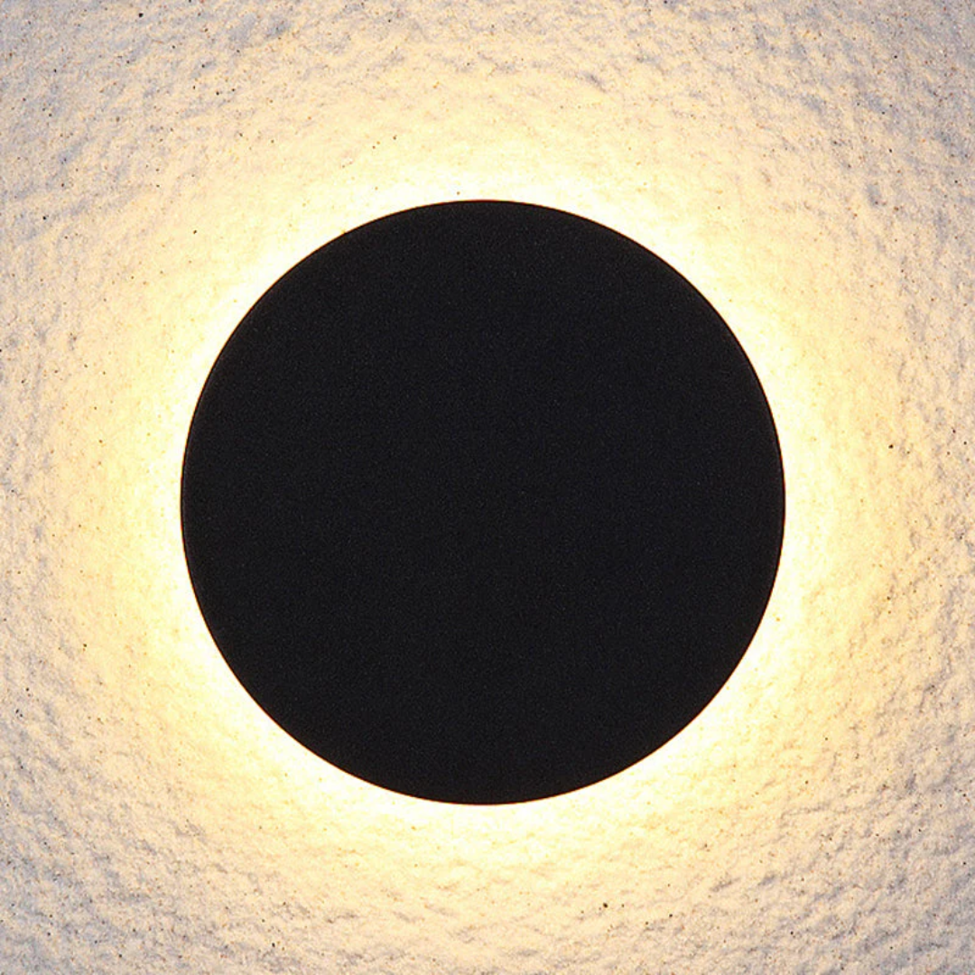 ZenithGlow - Stram LED Vägglampa för Modernt Inredning - Svart / Varmvit / Rund Stor