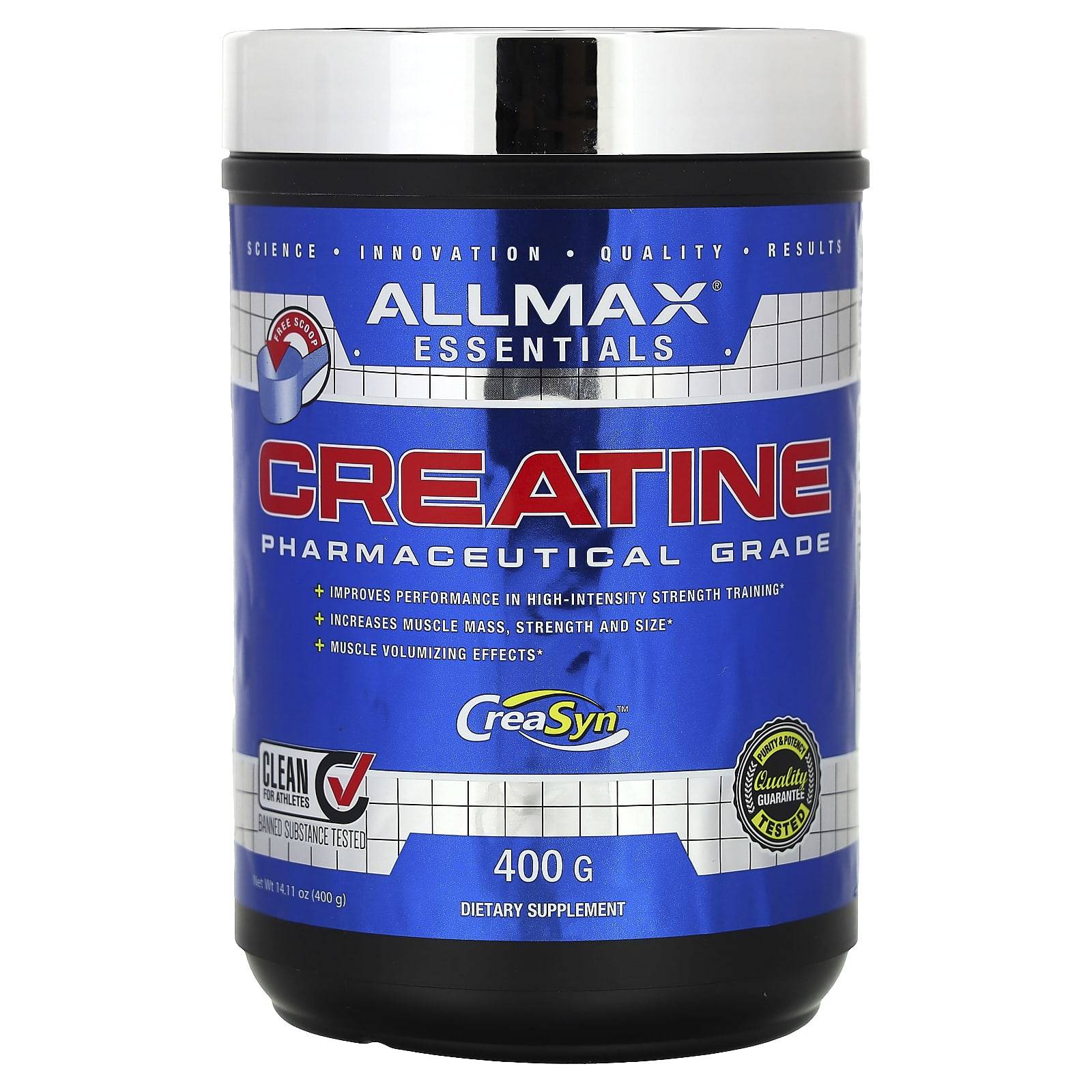 Creatine Powder, 100% Pure Micronized Creatine Monohydrate, Pharmacopeial Grade Creatine, 14.11 Oz (400 G)