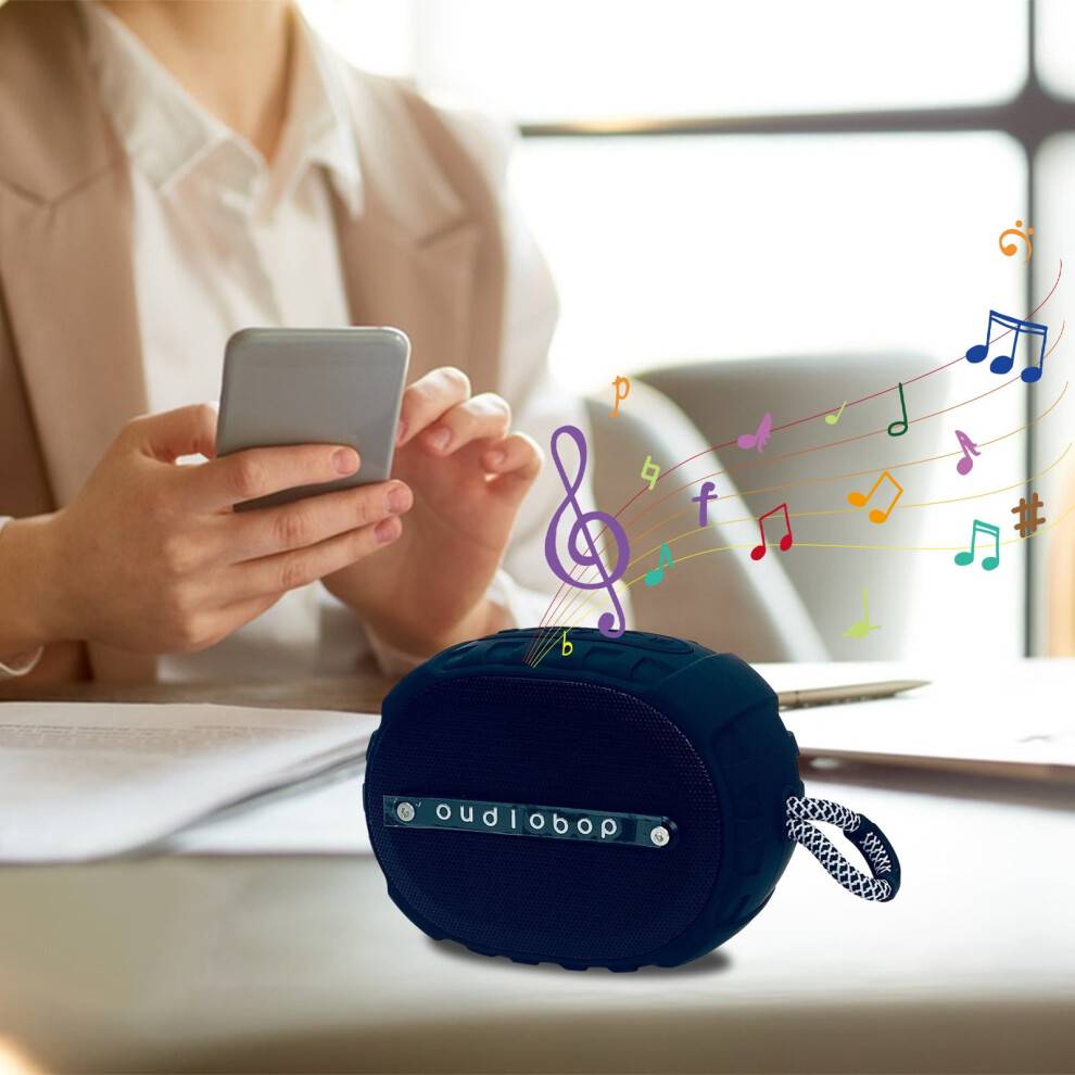 Gnobogi trådlös Bluetooth 5.0-högtalare, bärbar minibashögtalare med subwoofer, utomhussport och bilanvändning, repdesign