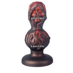 OgazR - kulformad analdildo - 10,5 cm (svart) - färgrik