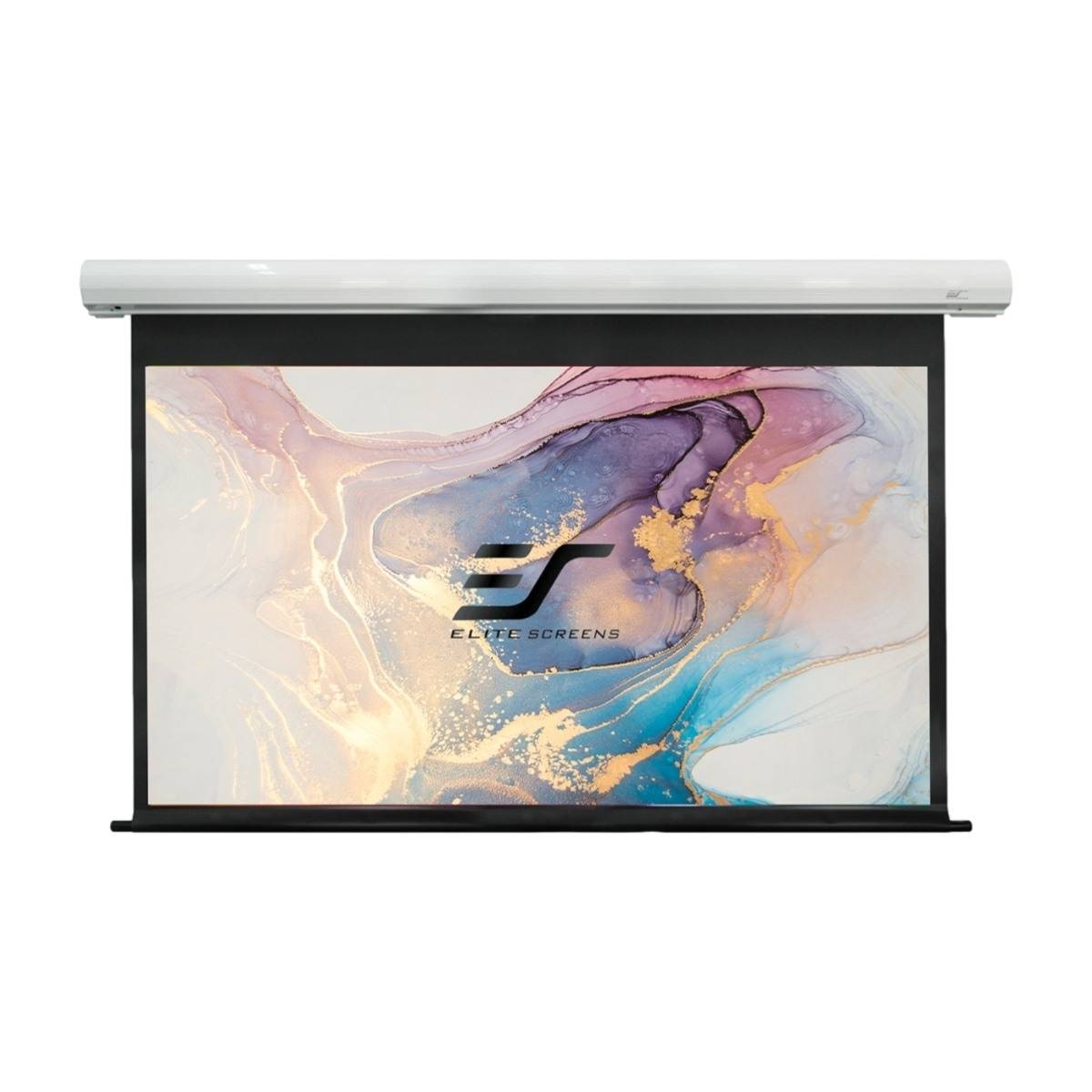 Elite Screens Saker Premium motoriseret projektorlærred, 120", hvid.