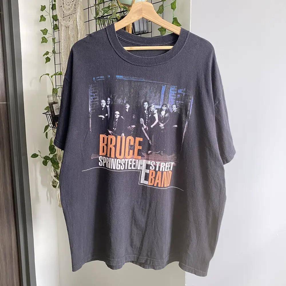Vintage Bruce Springsteen And The Street Band T-shirt Unisex cm gray