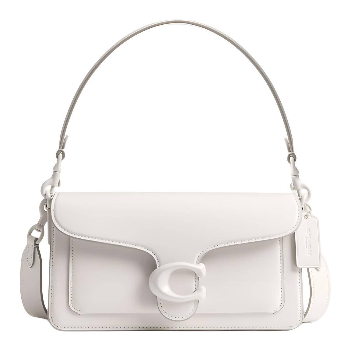 Coach Tabby 26 Removable Shoulder Strap Suede Leather Shoulder Tote Bag Medium Women handbags Chalk CAM84-LHCHK Basic Set (Bag+Dust Bag)