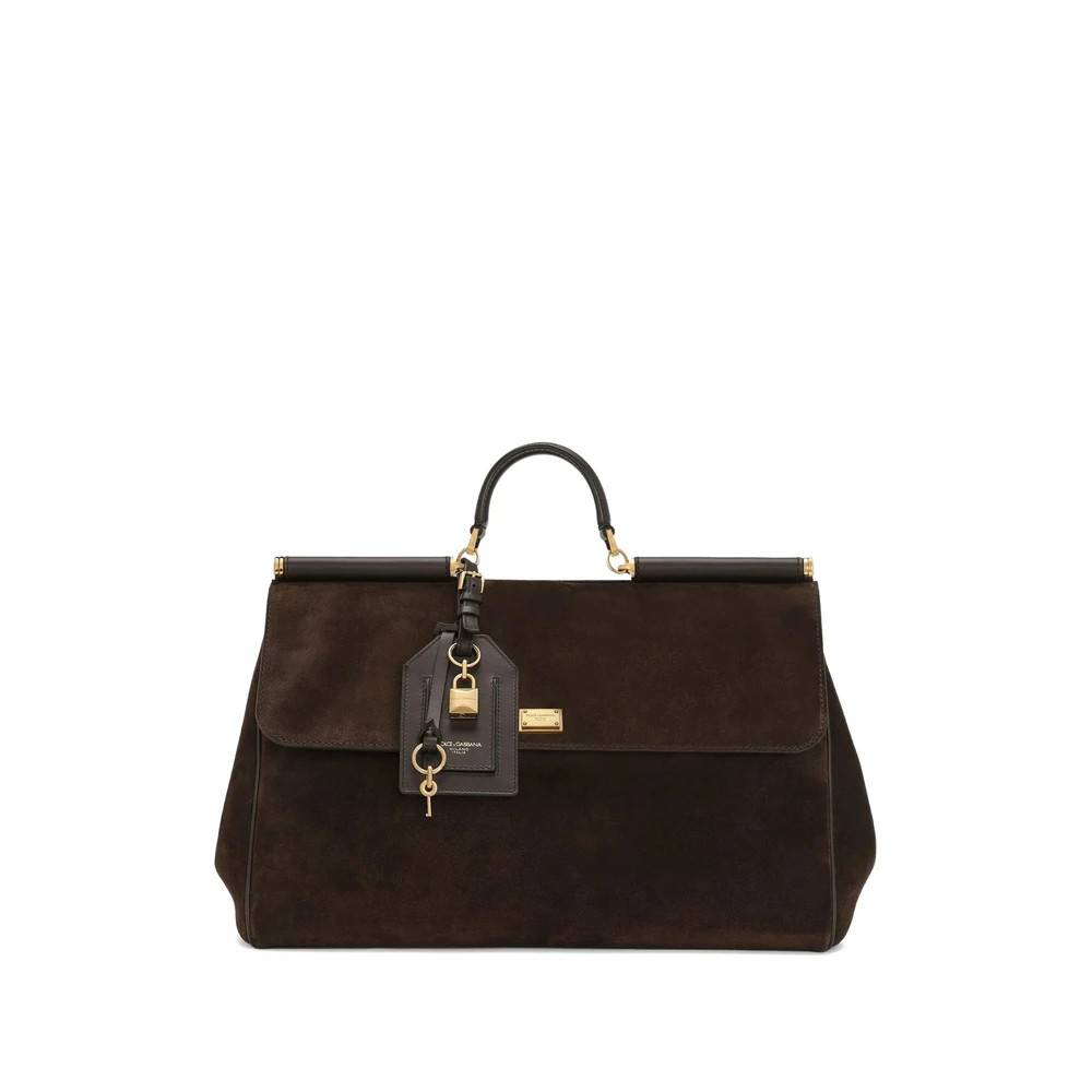 Dolce & Gabbana Luksus Mørkebrun Skuldertaske - Tasker - Dame - Brun - ONE SIZE - Uld