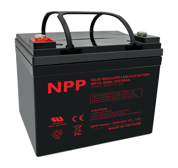 NPP Power AGM blybatteri 12V 35Ah.