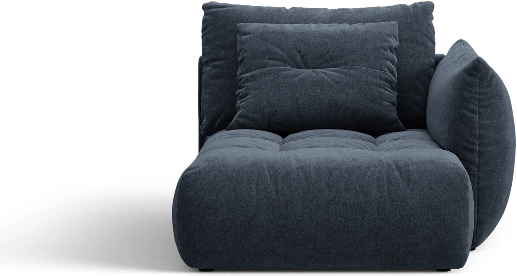 Modulsofa Micadoni Bloom chaiselong højre, marineblå tekstureret Wind 77-stof, H97×B112×D152 cm.