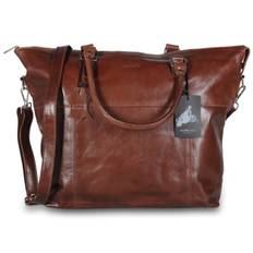 The Monte Business Dametaske / Skuldertaske i Cognac Kalveskind 15 L