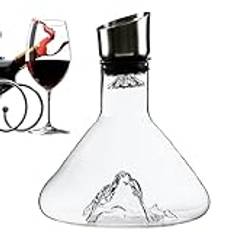 Vinkaraff, vinkaraff med luftare, 1 500 ml kristallglas klar vinkaraff, filtrering av vinnekaraffflaska med inbyggd dispenser