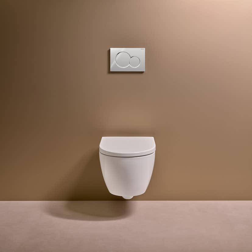 Toalettpaket Geberit iCon med WC-fixtur och Spolplatta