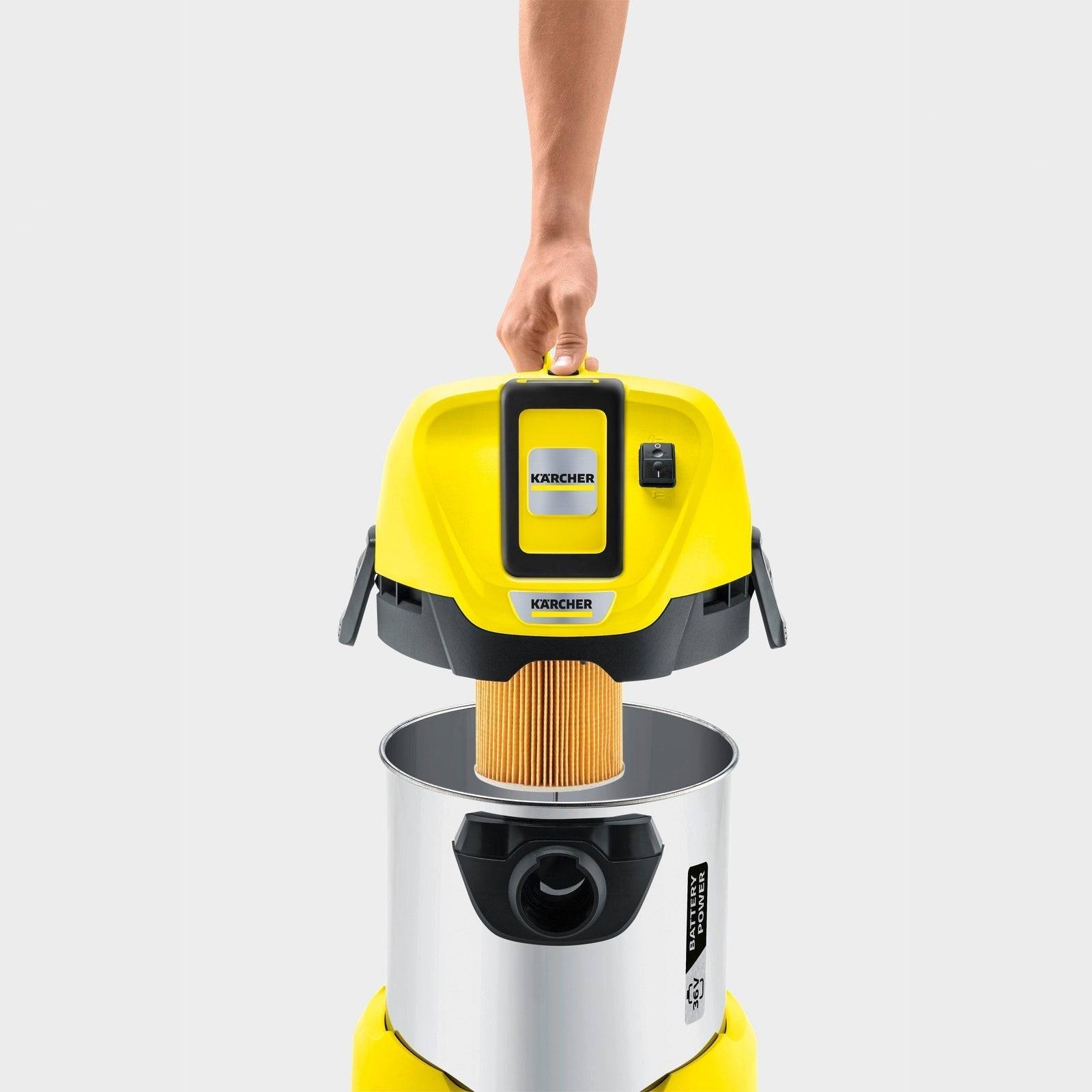 Kärcher Batteridriven grovdammsugare för vått och torrt WD 3 Premium Set 36 V